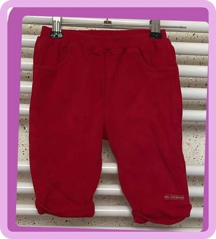 Pantalon  de  sport  rouge  Mini  Mode  Taille  3  / 6  mois - photo numéro 2