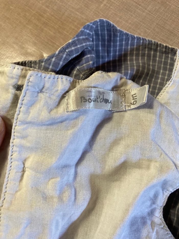 Combinaison légère à carreaux Bout’chou - Taille 6 mois - photo numéro 4