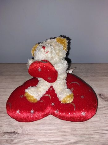 Petite peluche sur un coeur