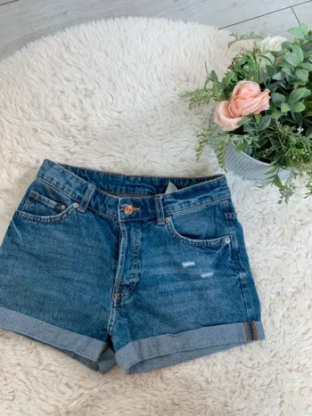 Short en jean bleu
