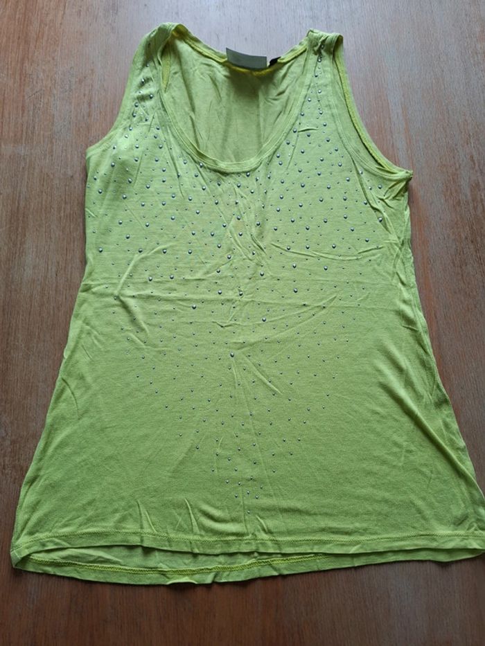 T shirt jaune strass