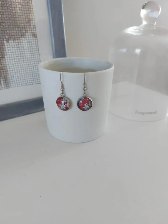 Boucles d'oreilles fantaisie cabochon