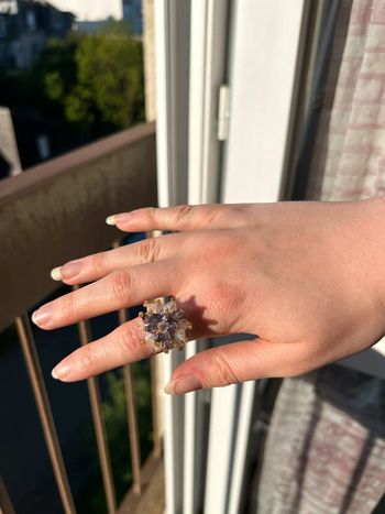 Bague fleur perle