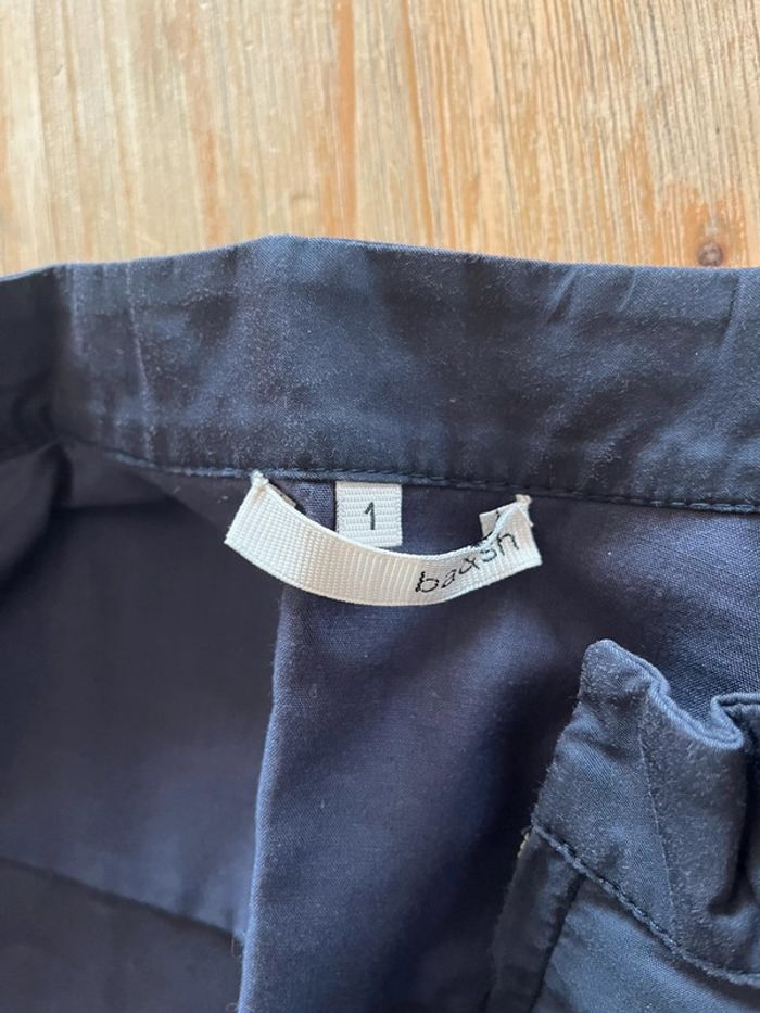 Combishort combinaison Ba&Sh bleu foncé marine Moma – zip devant, taille 1 (36/38), coton/viscose - photo numéro 4