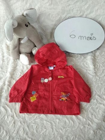Imperméable veste blouson à capuche Garçon 6 mois Cars Disney Baby