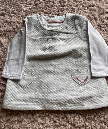 Robe avec tee-shirts assez épais manches longues Tex baby 6 mois