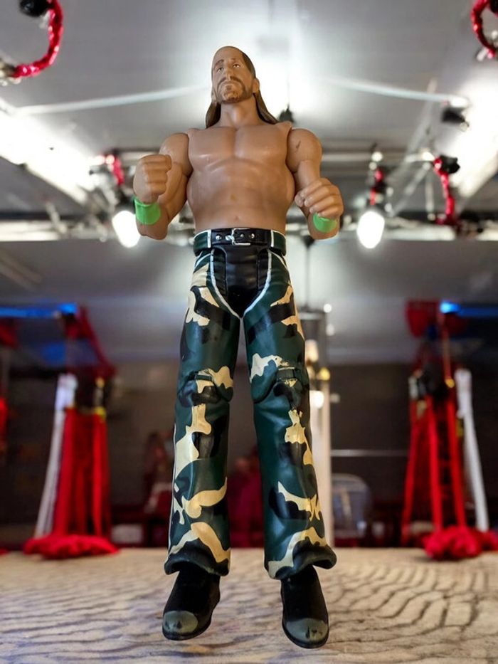 Figurine Wwe Mattel Basic Hbk Shawn Michaels DX Camo 2010 Wrestling Degeneration - photo numéro 5