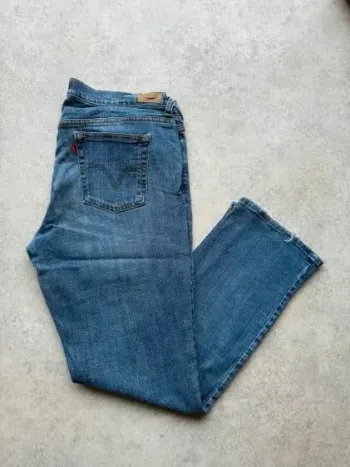 Jeans Levi's 505 W36 FR46 coupe droite bleu Femme Women pan559b