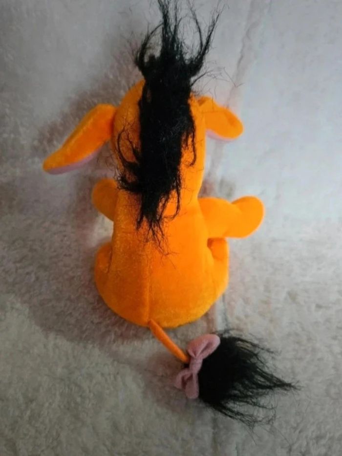Peluche en petit âne orange - photo numéro 2