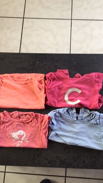 Lot de 4 tee-shirts manches courtes - taille 18 mois