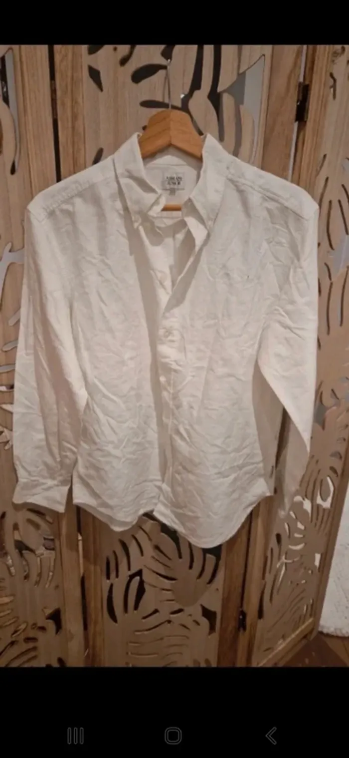 Magnifique chemise Armani junior 12 ans beige 100%coton