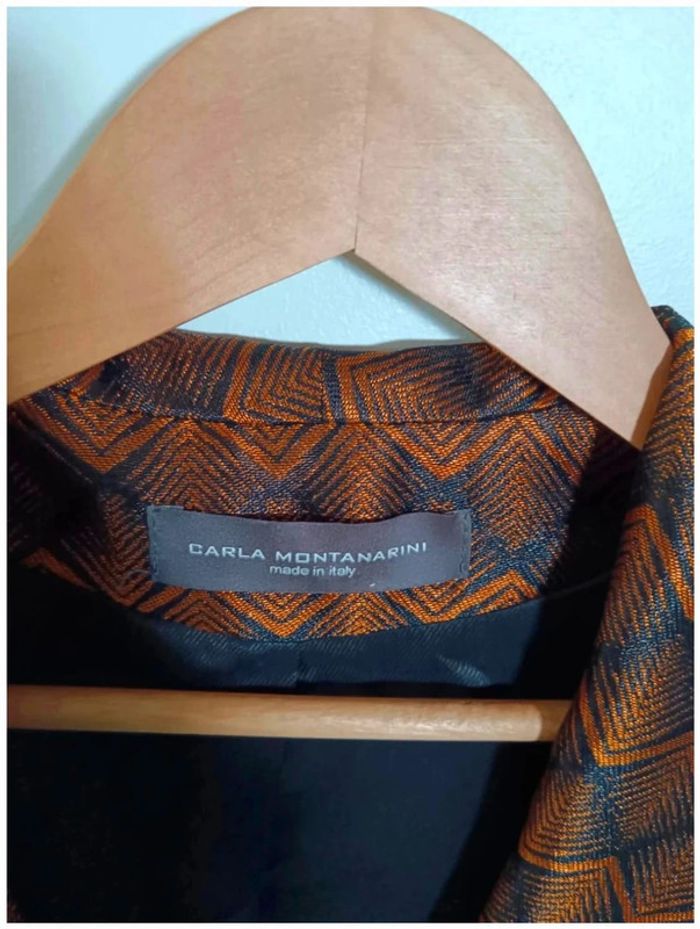 C4 blazer orange noir Carla Montanarini 38 - photo numéro 3