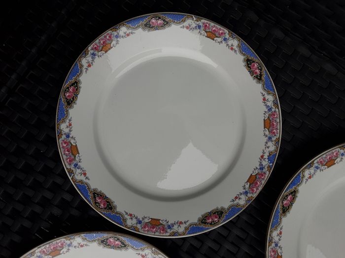 Lot de 4 assiettes vintage plates de 23 cm marque digoin sarreguemines - photo numéro 4