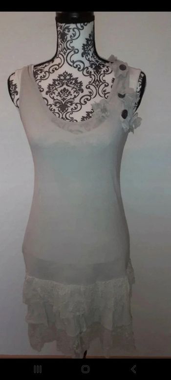 Robe avec dentelle 100%coton