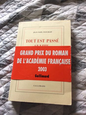 #tout est passé si vite Jean Noel Pancrazi