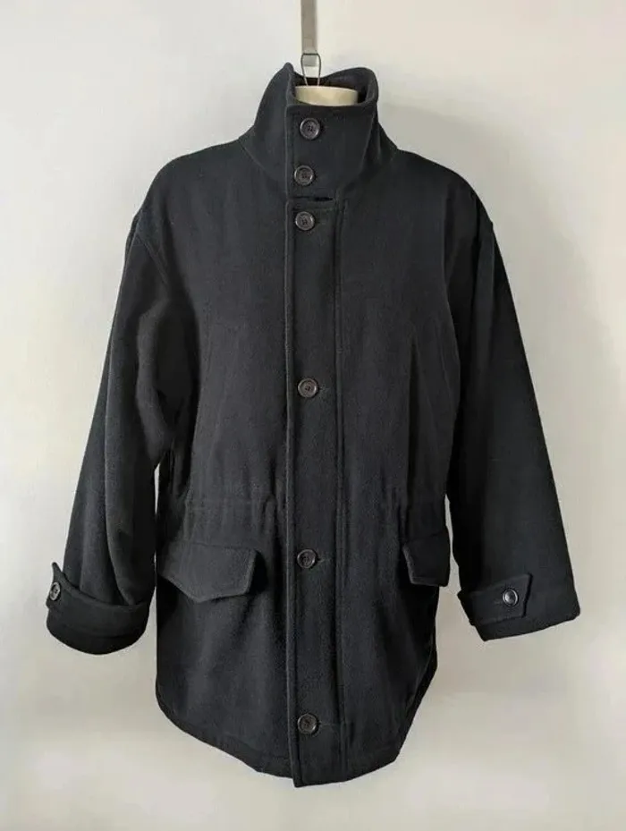 Manteau zippé en laine et cachemire - taille XL/XXL