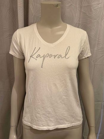 T-shirt blanc argenté Kaporal M 38