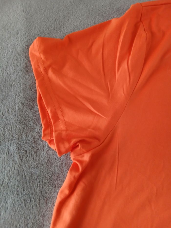 T-shirt Orange avec Détail 3 Cœurs – Taille XXL - photo numéro 4