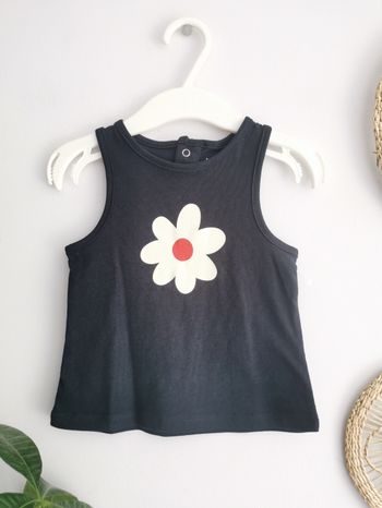 Débardeur bleu marine Motif fleur Kiabi 6 Mois