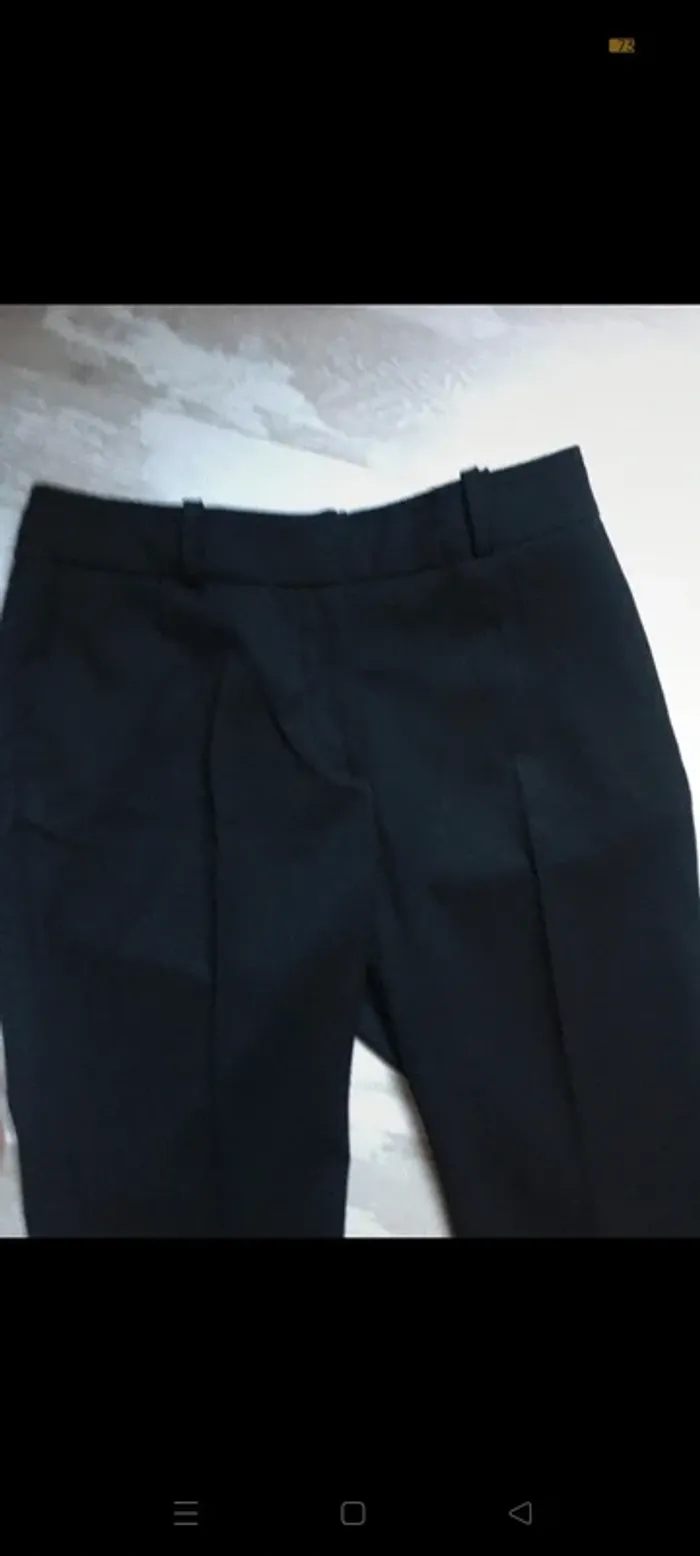 Pantalon de costume / à pli noir flare