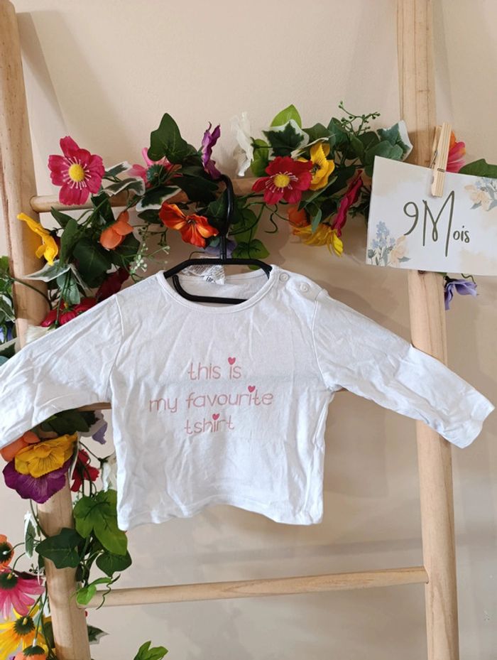 Haut manche longue 9mois Kiabi