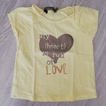 Tee-shirt cœur fille 2 ans
