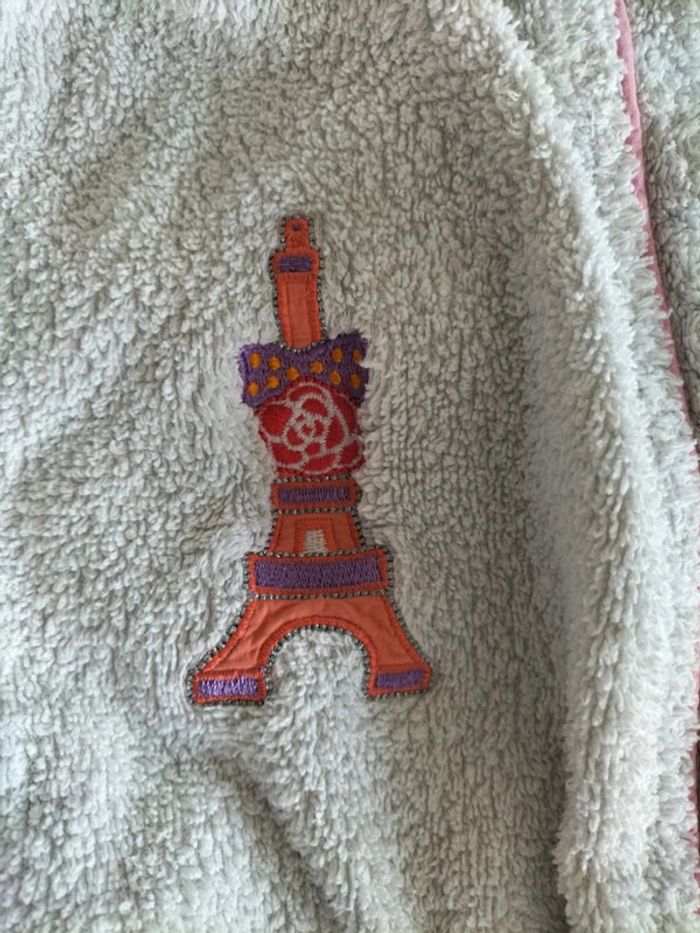 Peignoir sortie de bain 2ans carré blanc - photo numéro 2