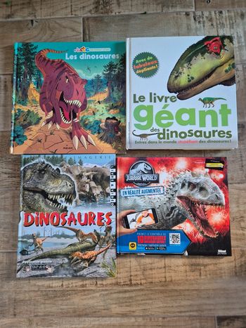 Lot de 4 livres sur le thème des dinosaures