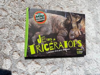 Livre pop up je suis un tricératops