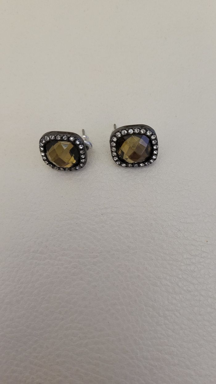 Boucles d'oreilles carré arrondi