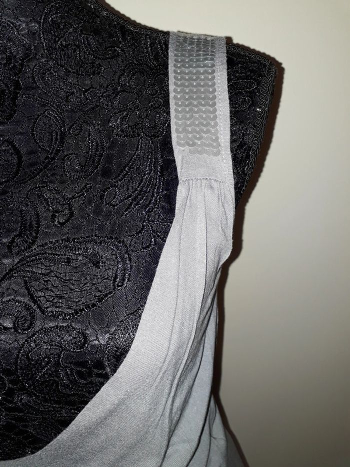 Top gris Etam forme cache coeur taille 36 en très bon état - photo numéro 2