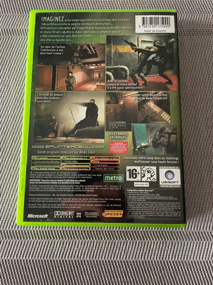 Splinter Cell Chaos Theory Jeu Xbox FR - photo numéro 3