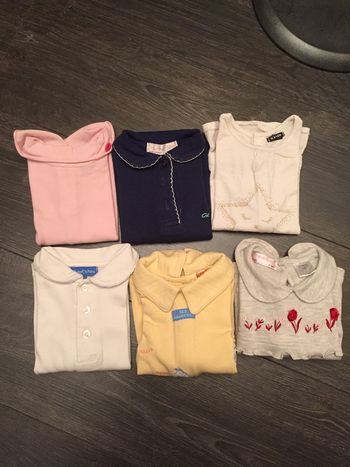 Lot 6 hauts manches longues 18 mois