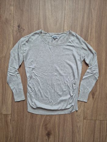 Pull grossesse beige col rond