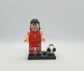 🎽 Figurine Footballeur Coupe du Monde 2022 Équipe du Pays de Galles - Gareth Bale - (Style Lego) 🎽