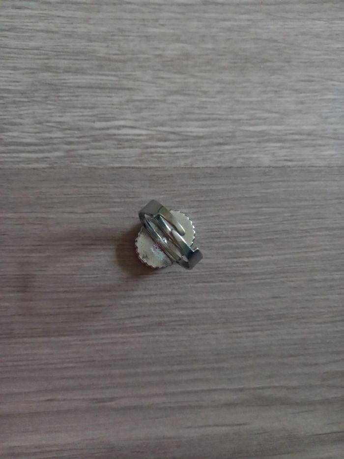 Bague argentée réglable - photo numéro 5