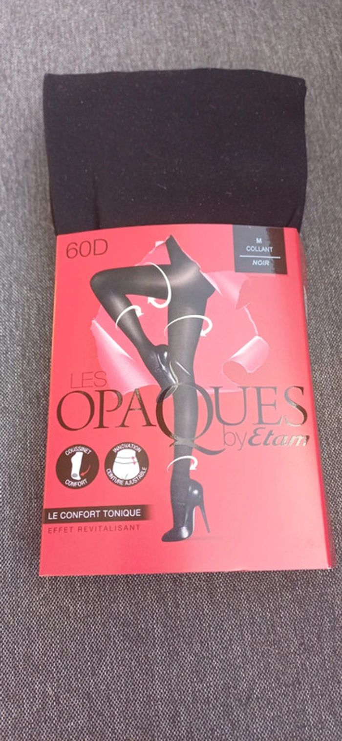 Collant les opaques by etam. Noir 60d. Taille medium