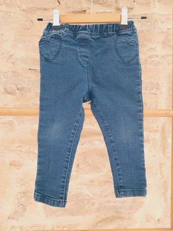 Jeans poches coeur 24 mois 86cm dpam neuf