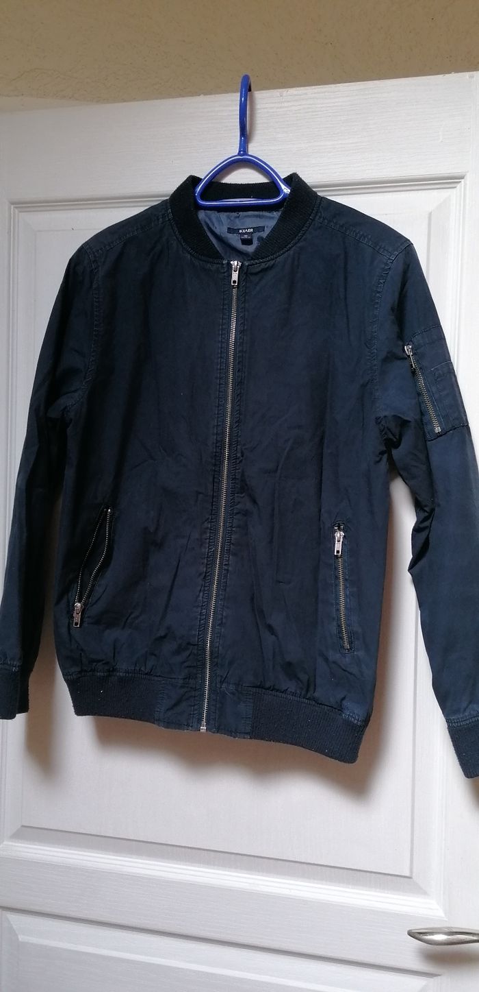Veste bombers marine kiabi XS