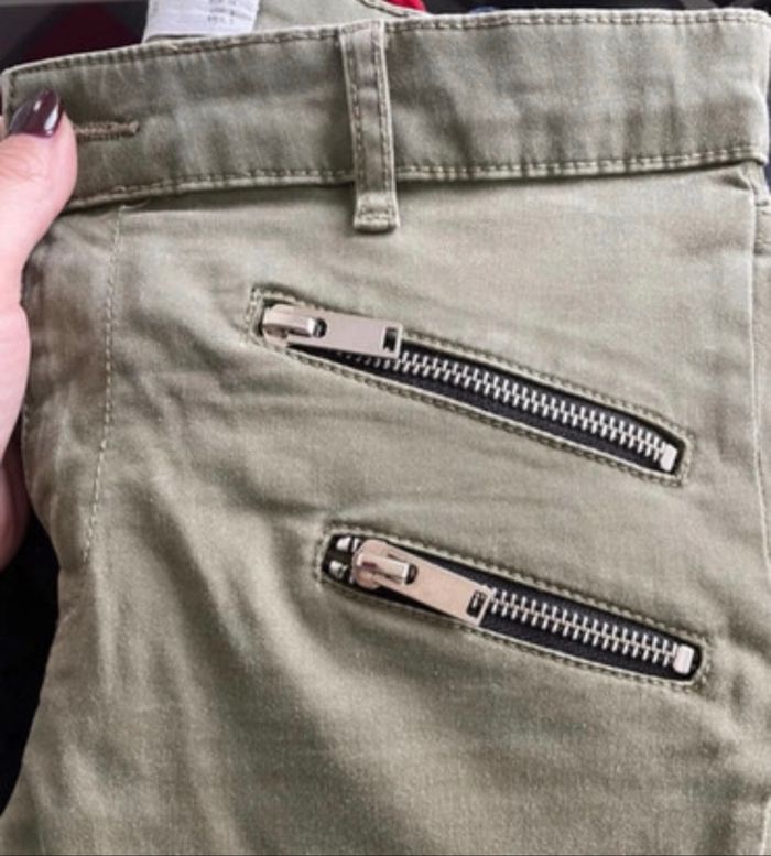 Pantalon kaki Mango Taille XS - photo numéro 5