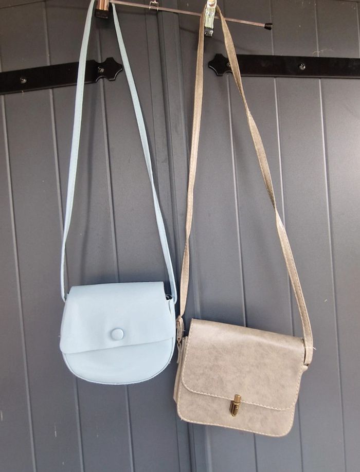 Lot petits sac bandoulière gris et bleu - photo numéro 4