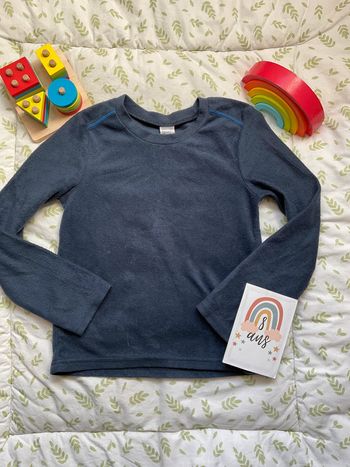 teeshirt manches longues bleu marine en polaire 8 ans decathlon