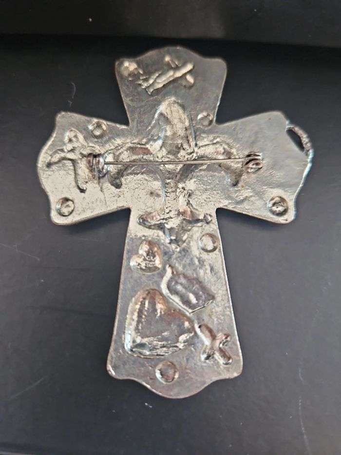 Magnifique broche croix - photo numéro 2