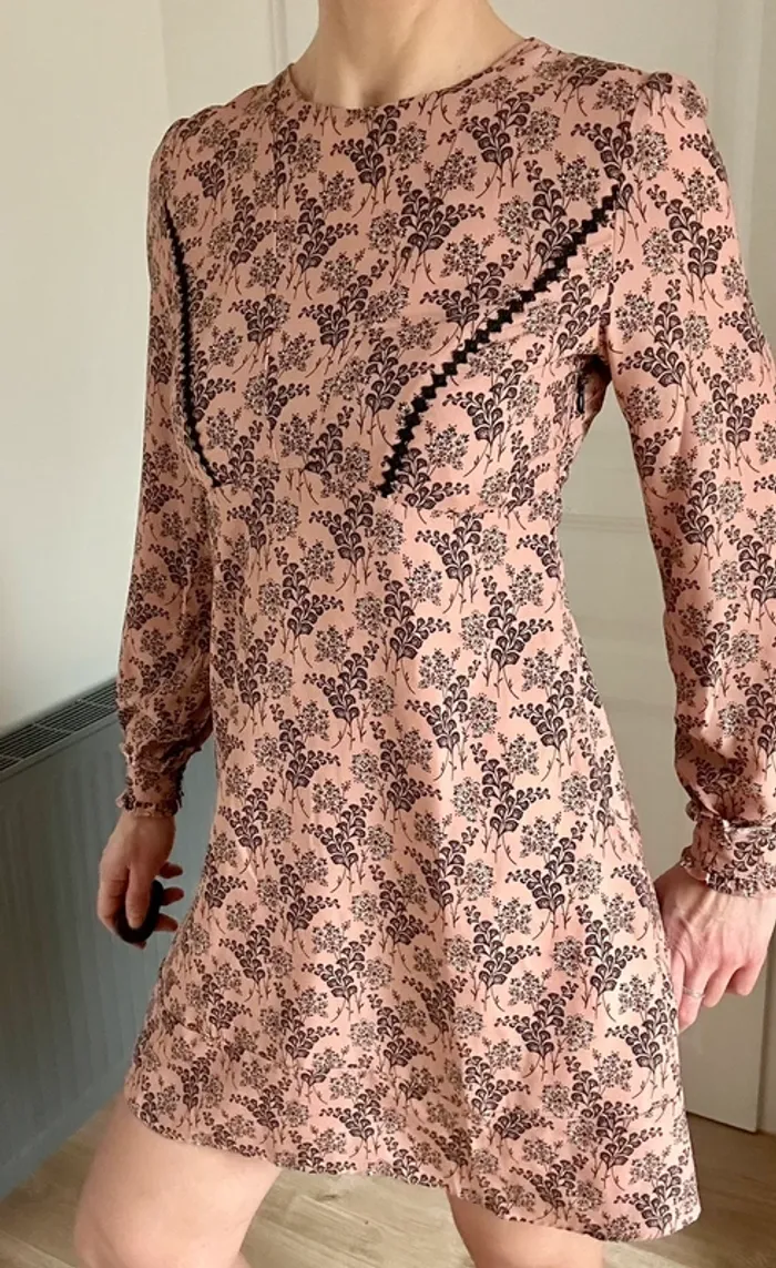 Robe rose clair à fleurs m Morgan T38 m Très bon état - photo numéro 4
