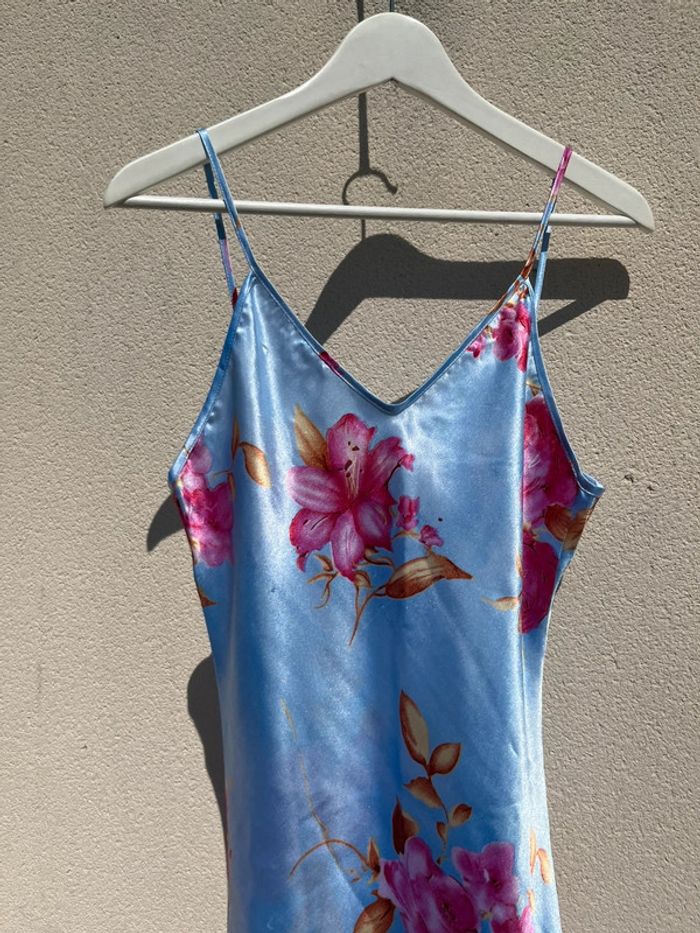 Nuisette lingerie- robe légère effet satin - imprimé floral- summer dress - photo numéro 7
