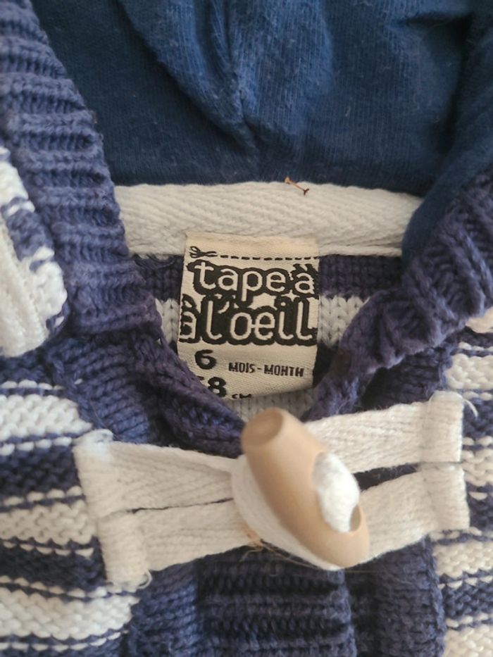 Gilet bleu et blanc - photo numéro 5