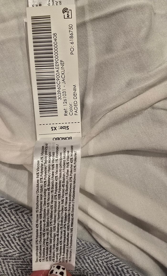 Blazer femme bleu claire - photo numéro 7