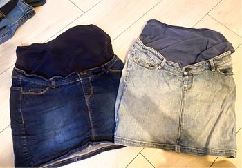 Lot 2 jupes jean de grossesse