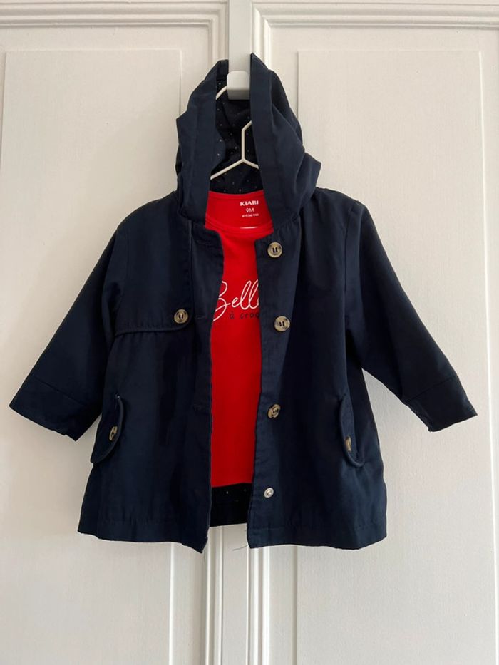 Ensemble kiabi manteau + haut ML 9 mois