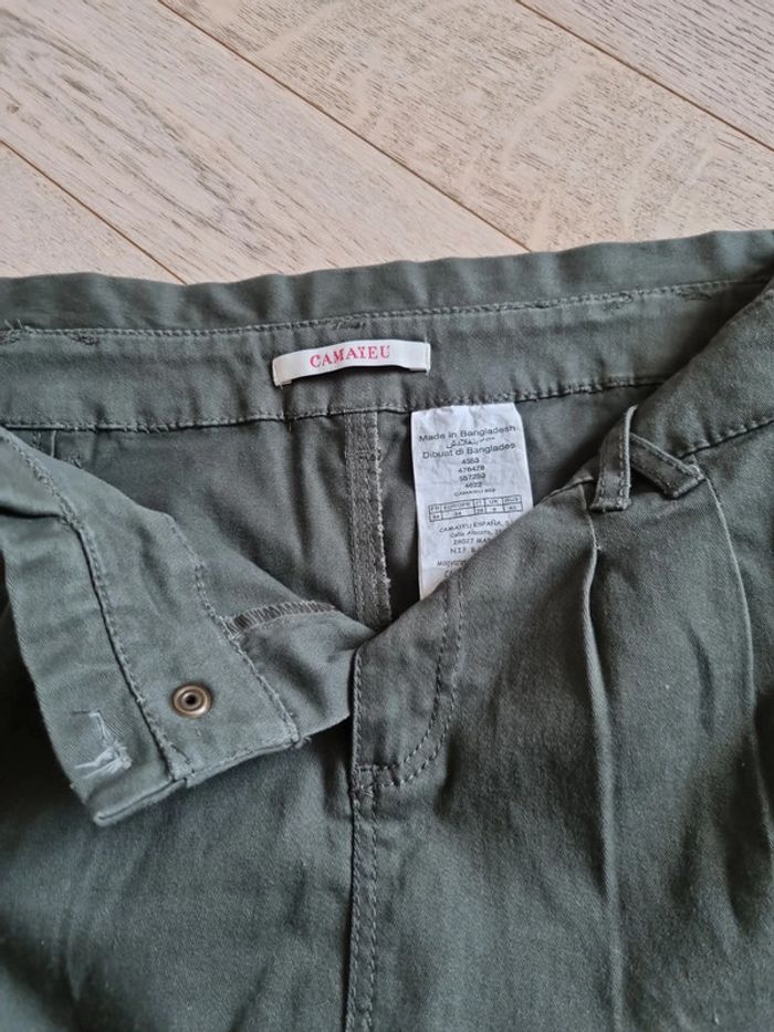 Jupe mini kaki 34 camaïeu - photo numéro 3